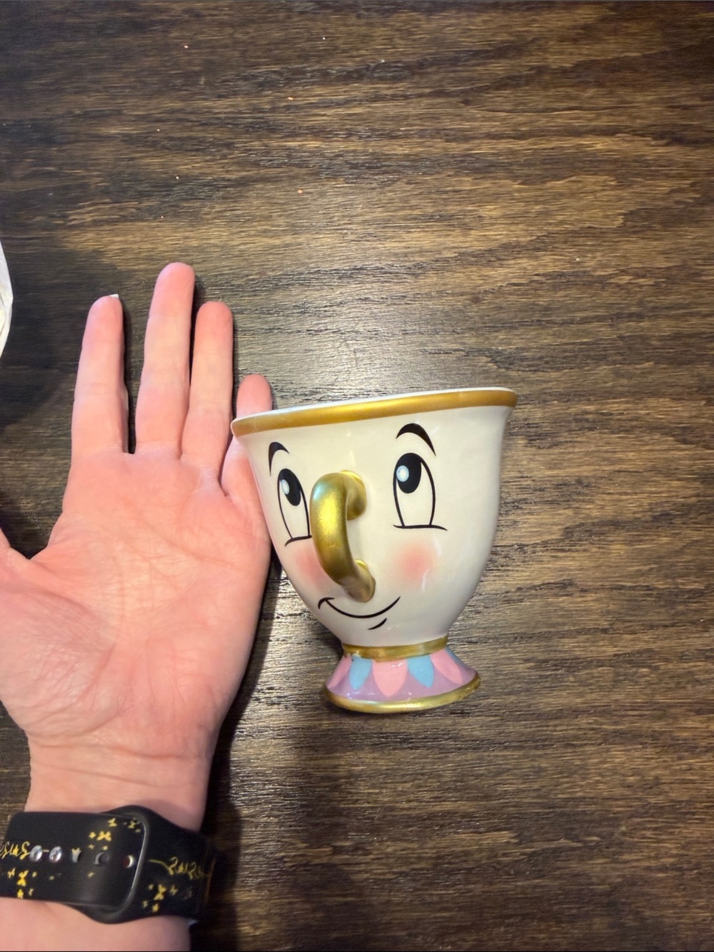 Disney Chip Style Teacup Mug - White with Gold & Pastel Accents